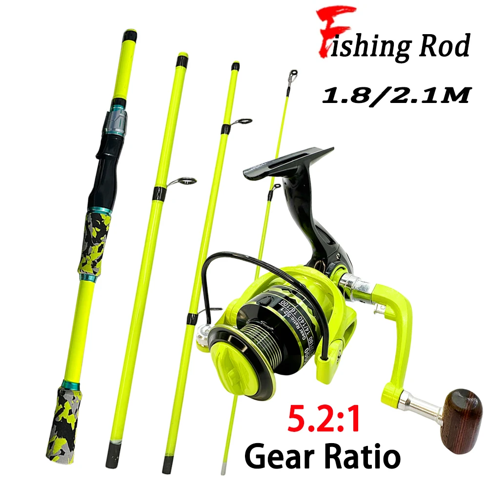 

Набор удочек, спиннинговая удочка 1,8/2,1 м и спиннинговая катушка серии 2000/3000, максимальное сопротивление 5 кг для пресноводной ловли окуня и щуки
