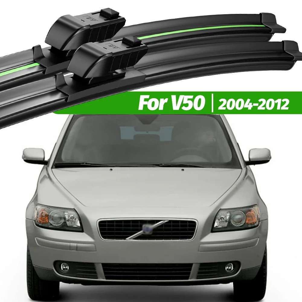 

For Volvo V50 2004-2012 2pcs Front Windshield Wiper Blades 2005 2006 2007 2008 2009 2010 2011 Windscreen Window Accessories