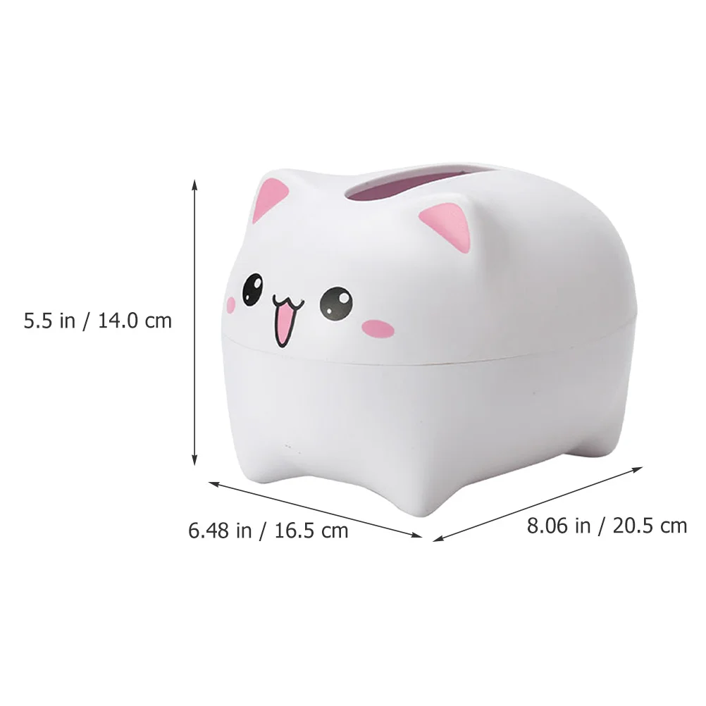 

Cat Shape Tissue Box Holder Compact Facial Tissue Dispenser for Dressing Table Shelf Car Napkin Container Household Use