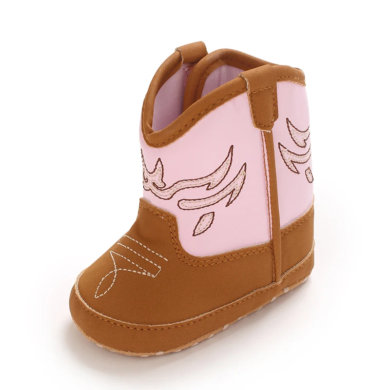 Modische neue 0-18M Baby-Stiefel aus PU-Leder mit Print, hohe Lederstiefel mit weicher Sohle für Kleinkinder zum Laufenlernen. – Detail 13