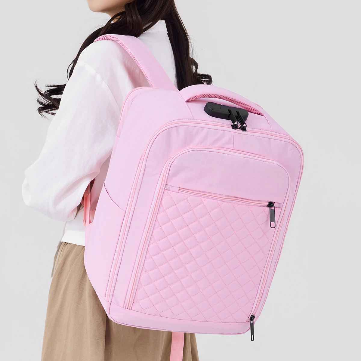 

New High-End Business Backpack for Women, Waterproof Backpack with Large Capacity for Business Trips, Multi-Functional Password-Protected Anti-Theft Computer Bag