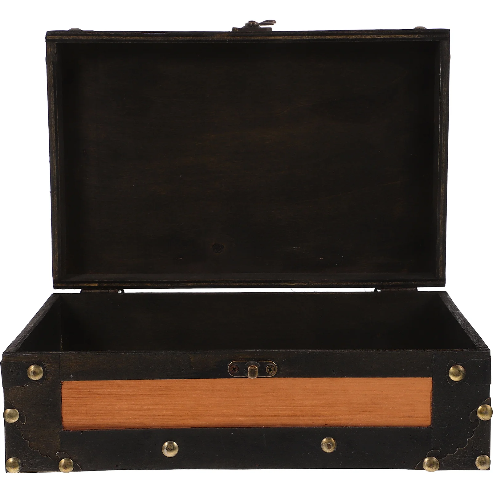 

Vintage Storage Box Treasure Chest Window Decorative Boxes Wood Wedding Keepsake Trunk with Lids