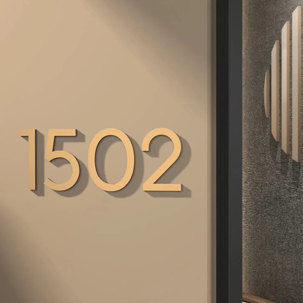 

1PC Door Extra Apartment Floating Exterior House Letter Building 3D Digits Number Art Nordic Home Decor Wall Sticker Acrylic
