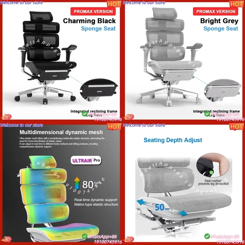 CE Certificate Ergonomic Office Chair Ergomax Posture Correction Breathable Fabric Lumbar Support Spine Support Adjustable
