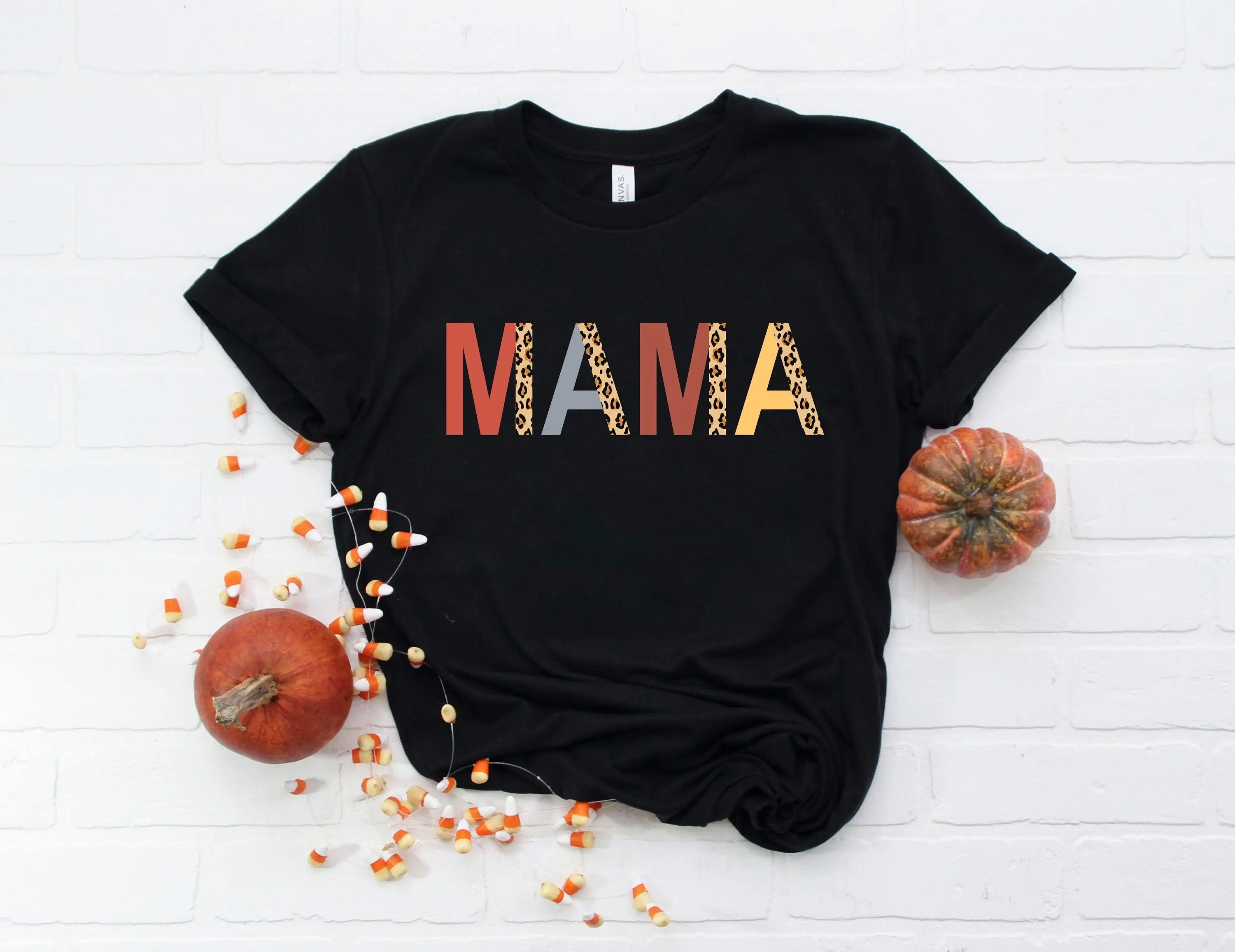 

Leopard Mama T Shirt Mommy Mom Womens Retro Mother'S Day