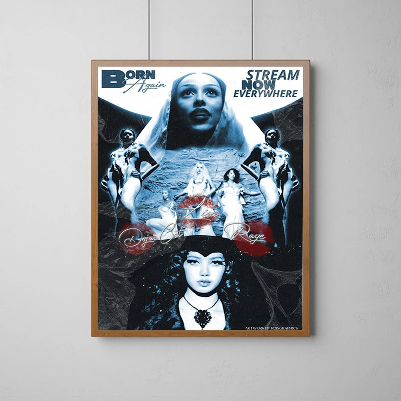 

1 Pc 2025 Album Lisa Born Again Poster Photos for Living Room Pictures Wall Decoration Items Bedroom Decor Art Mural Home