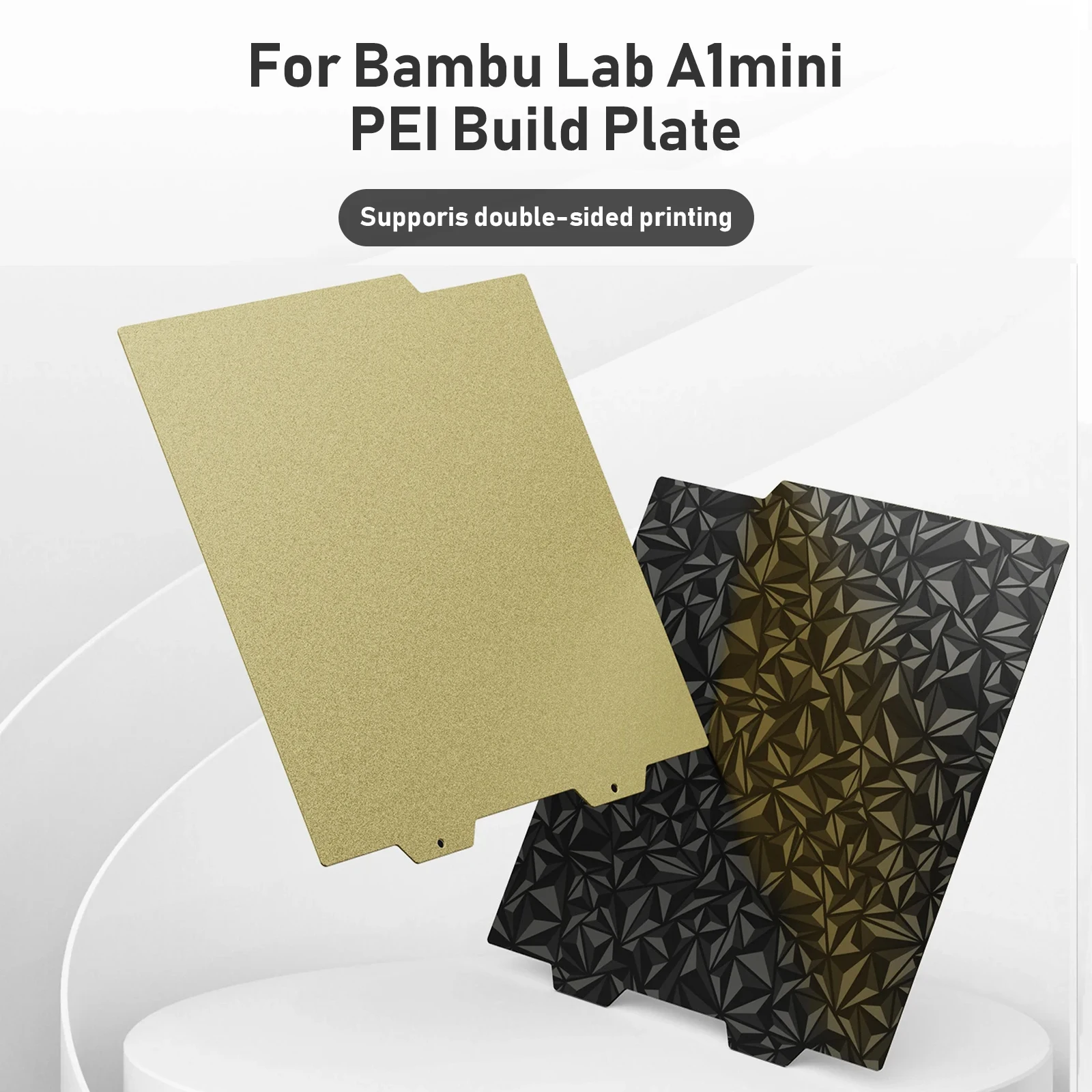 

For Bambu Lab A1 Mini Spring Steel Sheet 180x180mm Build Plate Double Side Texture PEI Smooth PEO Heatbed 3D Printer Parts