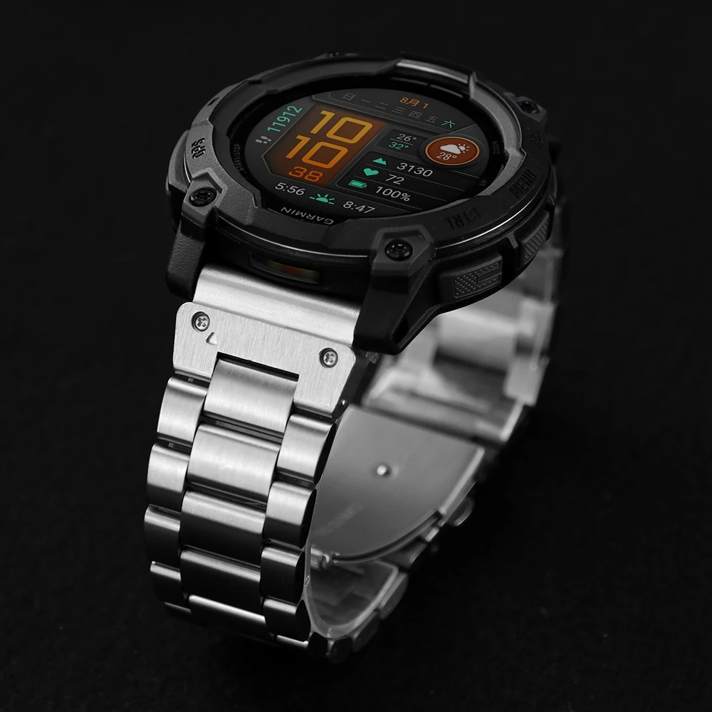 Cinturino in acciaio Stianless da 22 mm 26 mm per Garmin Fenix 8 47 mm/Fenix E/Fenix 6 Pro/6/7/7 Pro/5/5 Plus Cinturino per Forerunner 965/955/945