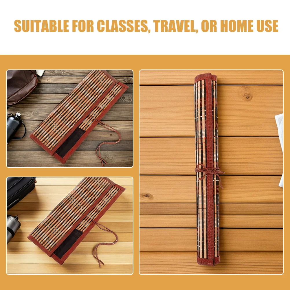 2 قطعة فرشاة الخط خمر الخيزران نشمر حامل المحمولة اللوحة القلم حالة الفنان فرشاة التخزين المنظم للسفر المنزل #3