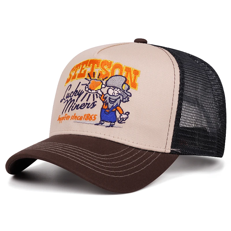 2025 Nuovo cappello creativo per camion STETSON Nuggets Cappello a rete Sport all'aria aperta Cappello da skateboard Abbigliamento quotidiano per il tempo libero Cappello parasole Cappello da baseball