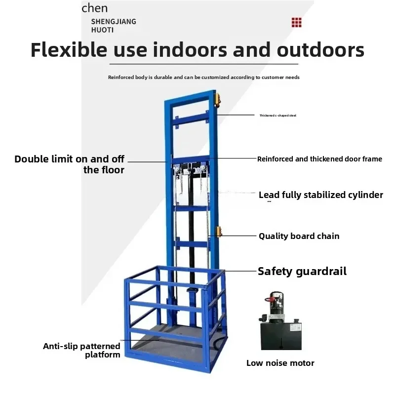 - Electric Hydraulic Small Lift Freight Elevator Simple Elevator Electric Lift Cargo HoistN20