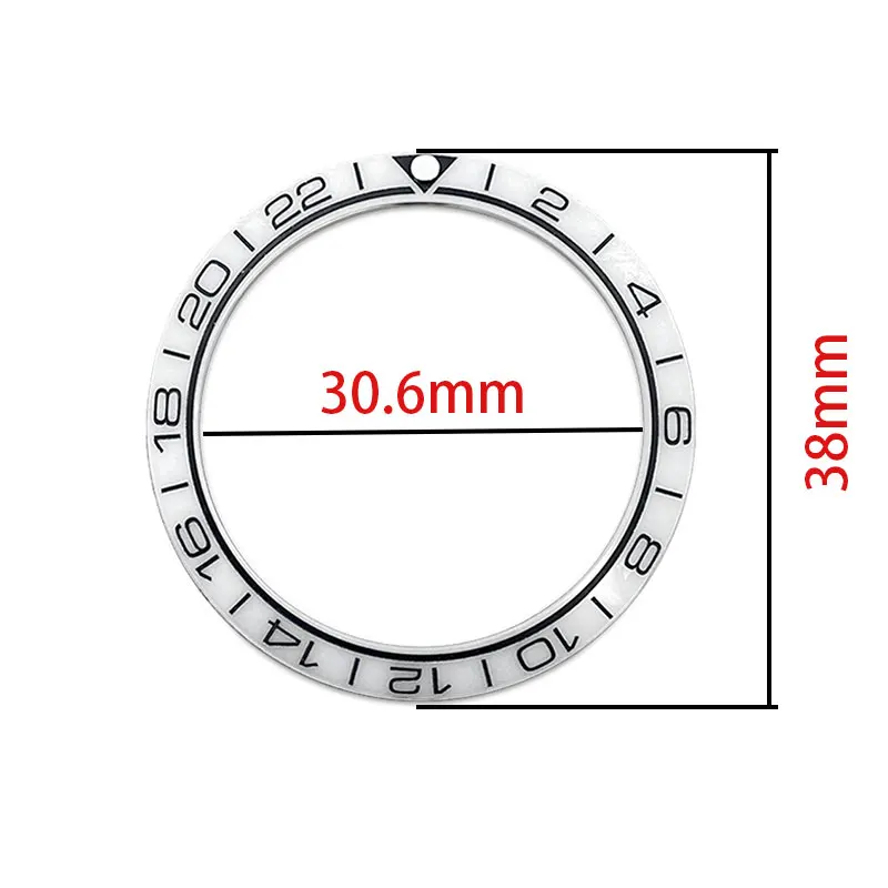 38X30.6MM إطار السيراميك إدراج إطار الساعة