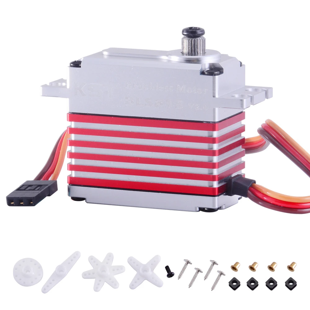 

KST BLS915 V8.0 25kg 0.07sec Brushless HV Metal Digital Servo Motor For 550-700 Helicopter 1/10 Rc Car Robot