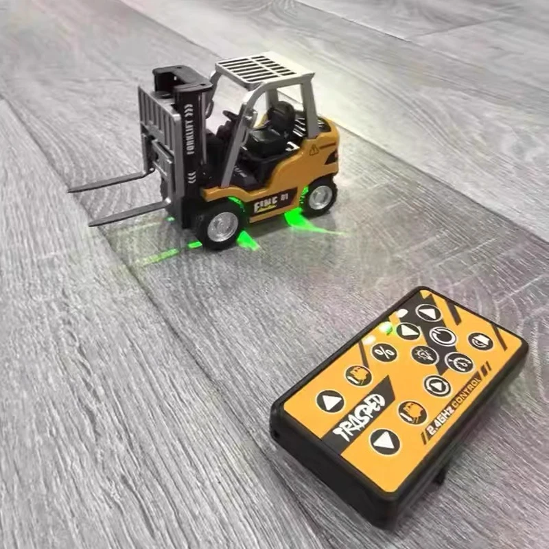 1/64 RC شاحنة رافعة شوكية مع خطاف البضائع والشوك والبليت 2.4G التحكم عن بعد رافعة شوكية لعبة الرافعات مع مقطورة للبالغين الصبي هدية