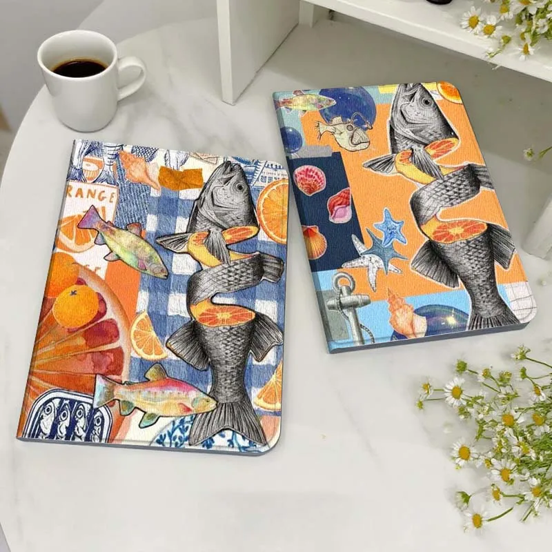 

Коллаж Fish Ocean Element для Huawei MediaPad MatePad M5 M6 11 12 X SE T10 T10s 2 C5e T5 Pro Lite Air 11,5-дюймовый чехол для планшета