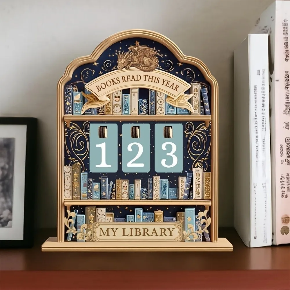 Picture 6: Creative 2D Books Read Tracker Books Read This Year Wooden Reading Tracker Signage Handmade Reading Counter Book Lovers