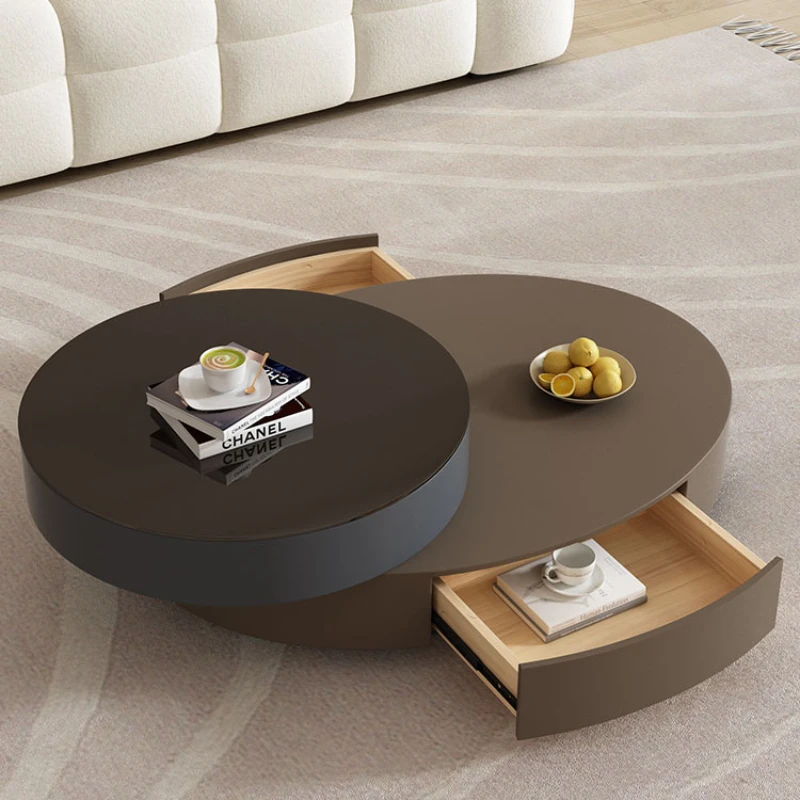 XL Minimalist Oval Coffee Table Modern Minimalist Living Room Home Rotating Coffee Table Complete Set