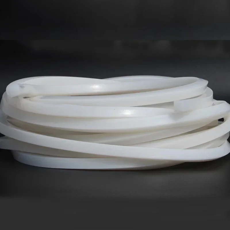 Solid Silicone Rubber Square Strip Weatherstrip White