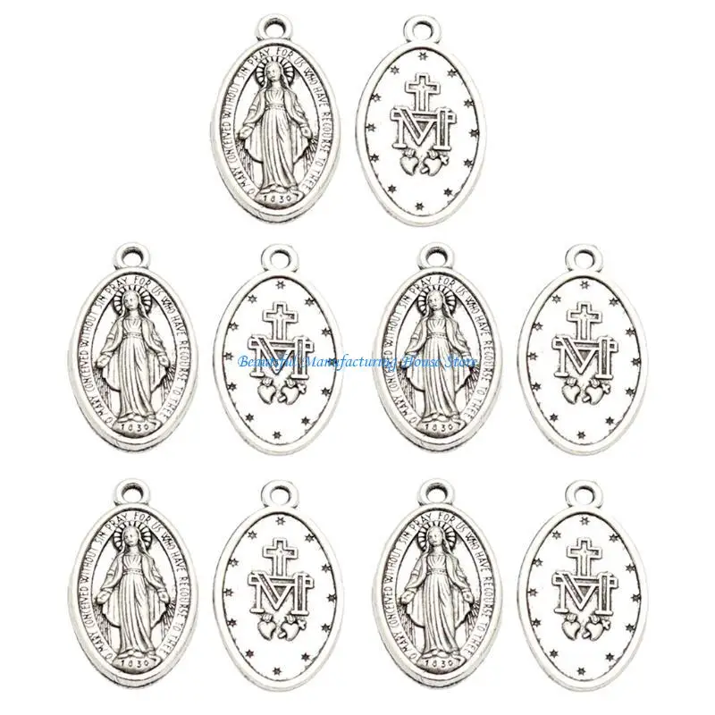 E56A Fátima Mary's Benedict for Cross Pendant for Protection Prayer for Men & Women 10 Pieces