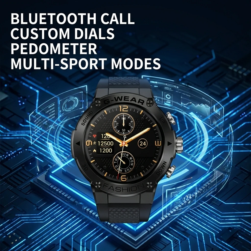 

Умные часы K28H для мужчин с функцией звонков по Bluetooth, настраиваемыми циферблатами, мониторингом сердечного ритма, большой батареей 360 мАч, спортивные смарт-часы для мужчин