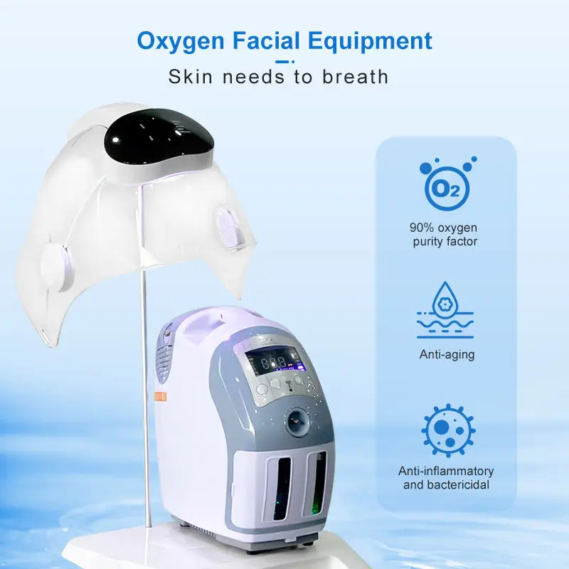 O2toderm Oxygen Dome Facial Machine Anti-aging Led Face Care Beauty Oxygen Dome Aesthetics Wrinkle Removal