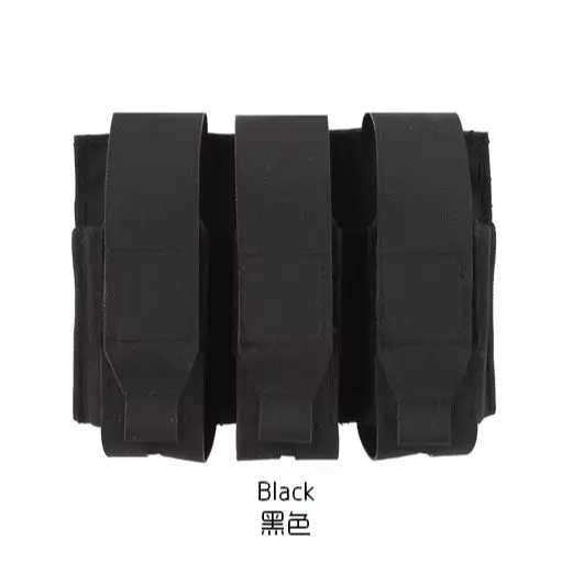 

PEW TACTICAL Tactical FB3 Triple Pouch MOLLE Small Spray Bottle Holder Bag for WD40 40ml Flashbang Grenade Tool Organizer Case