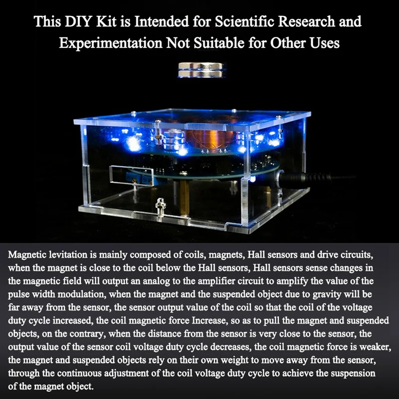 Набор для магнитной левитации DIY Набор для магнитной левитации Эксперимент Паяльный проект Практика Припой в сборе 2-5 Вт