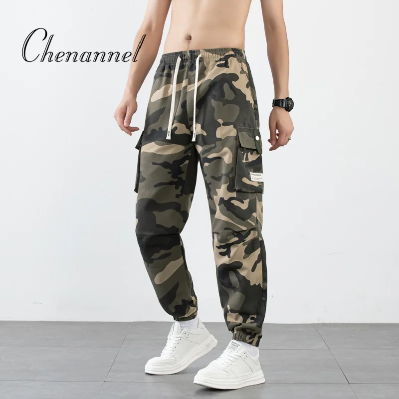 

Men's Elastic Camouflage Work Pants, Casual Spring Summer Autumn Trousers