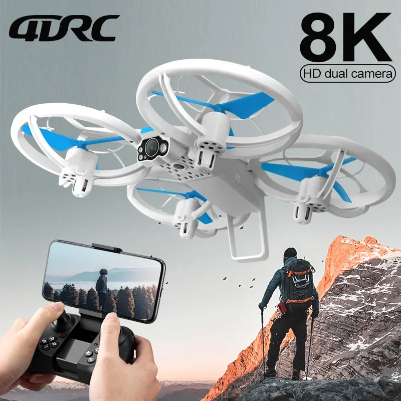 4DRC-MINI Dron V33 8K profesional, 4K, WIFI, FPV, mantenimiento de altura, cámara RC, Quadcopter, juguetes, regalo, nuevo, 2024