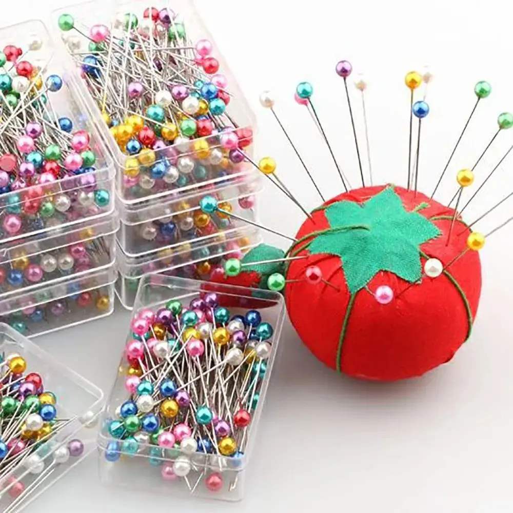 200/400PCS Sewing Pins Straight Pin Pearlized Ball Head Quilting Pins Multicolor Stick Pins for for Fabric DIY Crafts