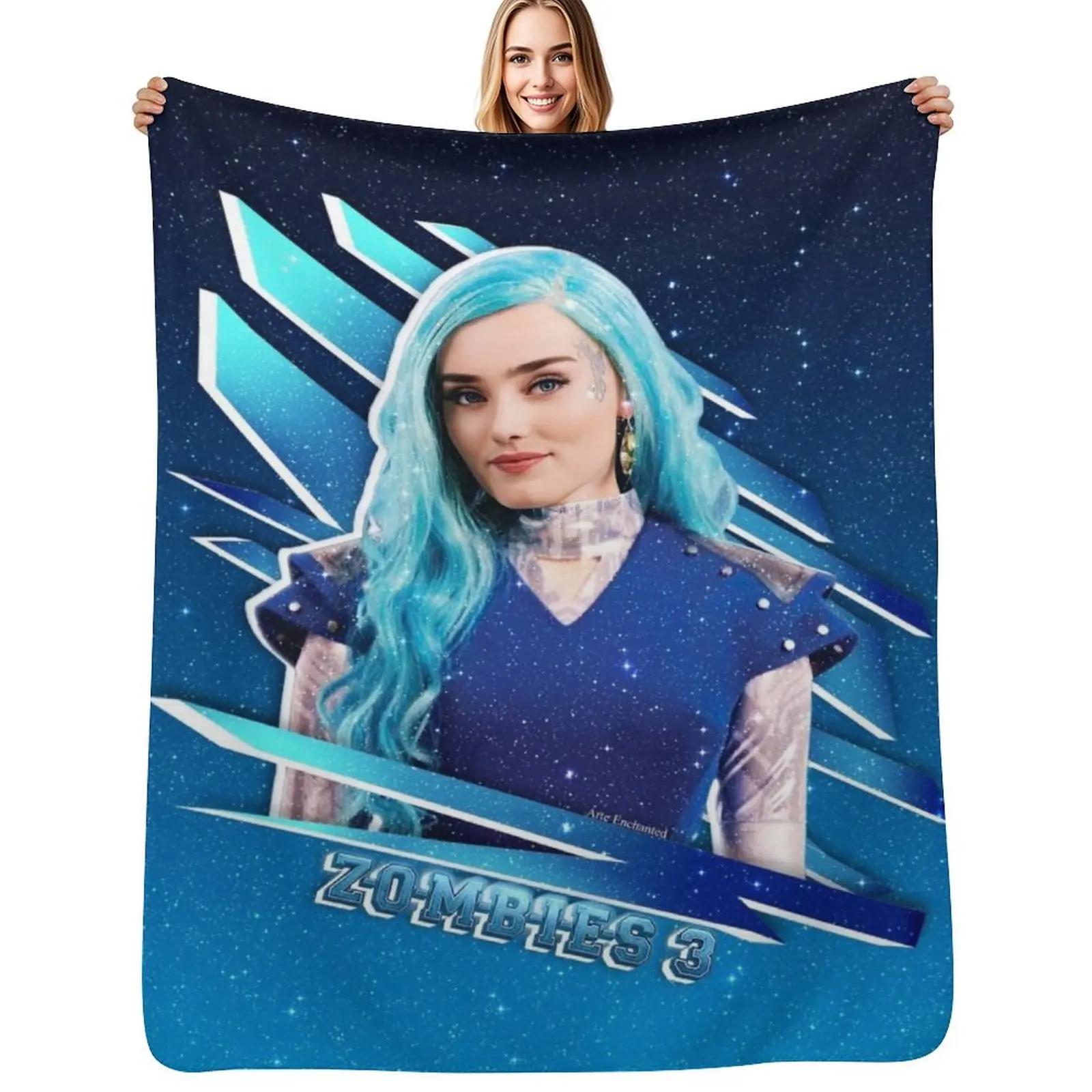 Zombies 3 - Addison Alien - Galaxy Star Throw Blanket Warm Sofa Throw Hairy anime Blankets