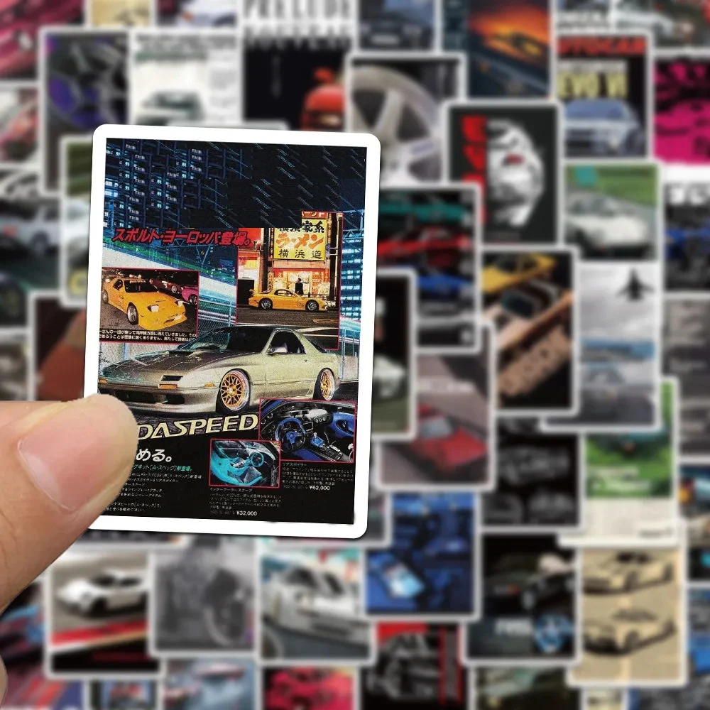 Picture 6: 10/30/50pcs JDM Retrofit Racing Car Poster Stickers Classic Cool Sticker Decorative Skateboard Phone Notebook Waterproof Sticker
