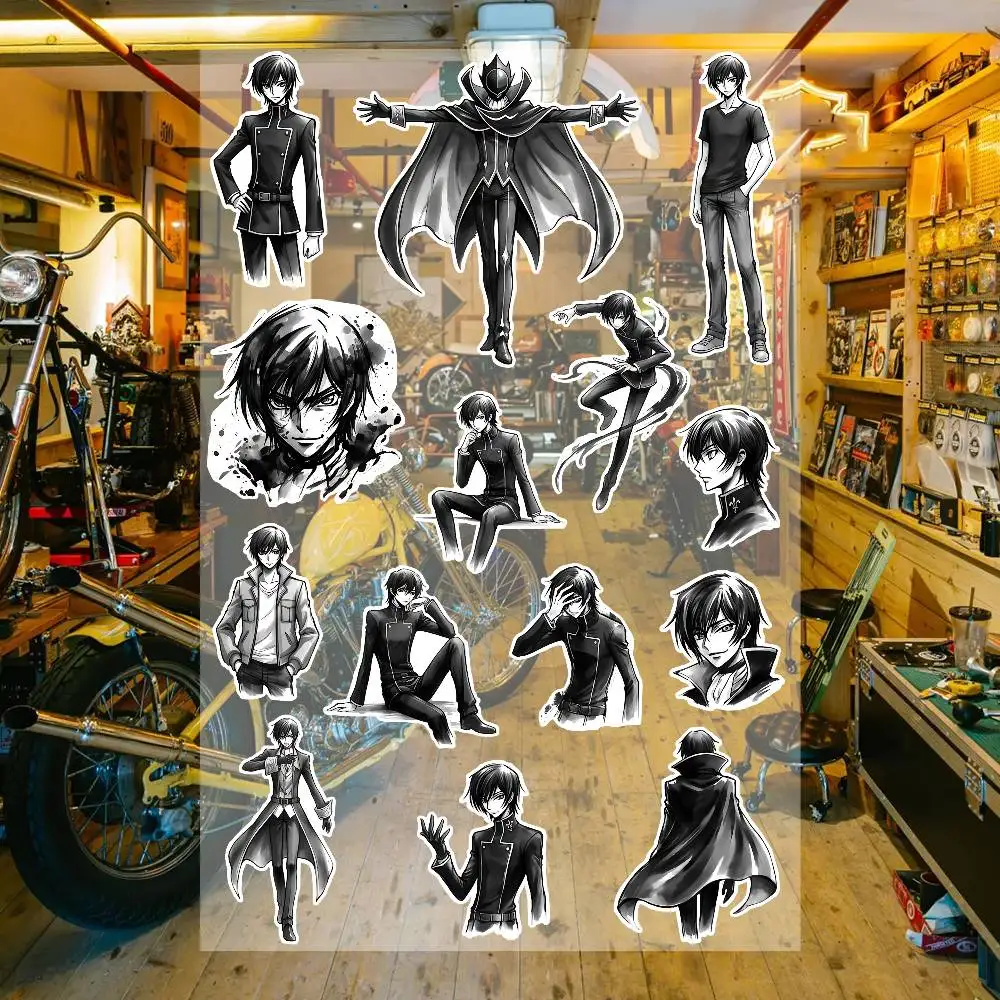 Anime C-Code Geass Lelouch Aesthetic Graffiti Waterproof PVC Stickers for Car Motorcycle Skateboard Helmet Notebook