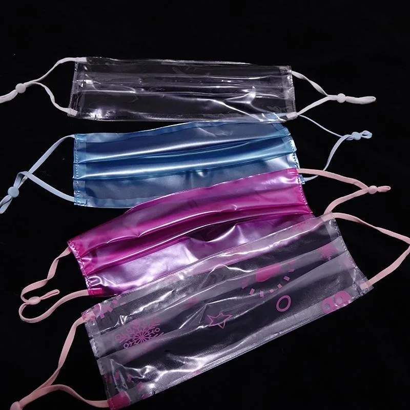 PVC Transparent Plastic Mask Windproof Rainproof Non Breathable Smooth Soft Weather Resistant Face Cover for Outdoor Activities