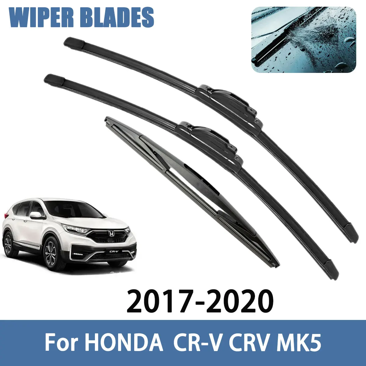 Auto-Wischerblätter für Windschutzscheibe vorne und hinten für HONDA CR-V CRV MK5 2017-2020 Auto-Zubehör Styling