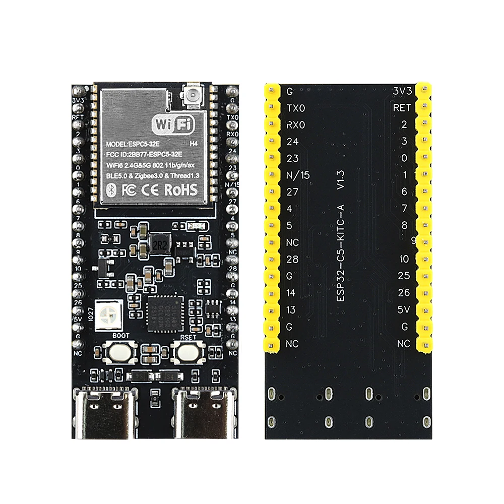 Płytka rozwojowa CP2102 ESP32-C5, dwuzakresowy moduł WiFi 2.4G i 5GHz, ESP32-C5-DevKitC-1, 4MB Flash, antena WIFI6 z przedłużonym zasięgiem. — zdjęcie produktu 7