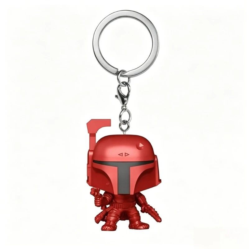 Star Wars Darth Vader, The Mandalorian, R2-D2, C-3PO Cartoon Character PVC Figure Mini Pocket Keychain