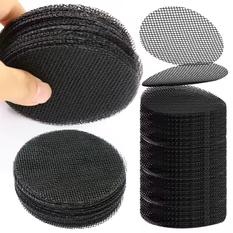 100PCS Flower Pot Hole Mesh Pad Round Drainage Holes Screens Mat Prevent Soil Loss for Garden Plant Bonsai Bottom Grid Gasket