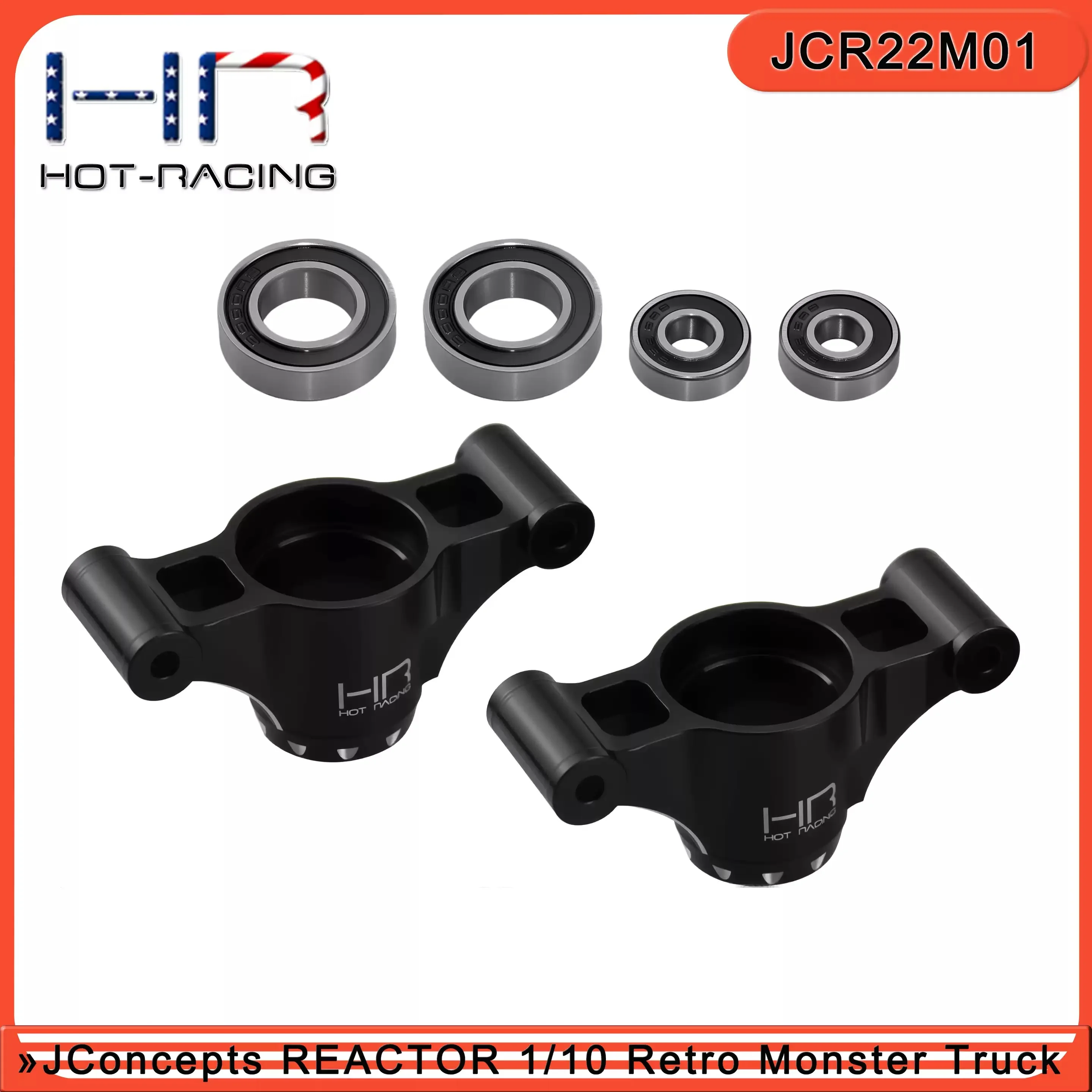 Hot Racing JConceptions Reactor aluminum alloy enlarged bearing rear cup