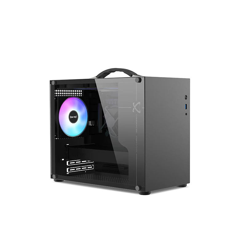 

POWER TRAIN X-GAMERX X100 case for desktop, MINI portable with side ventilation for carrying, MATX desktop case