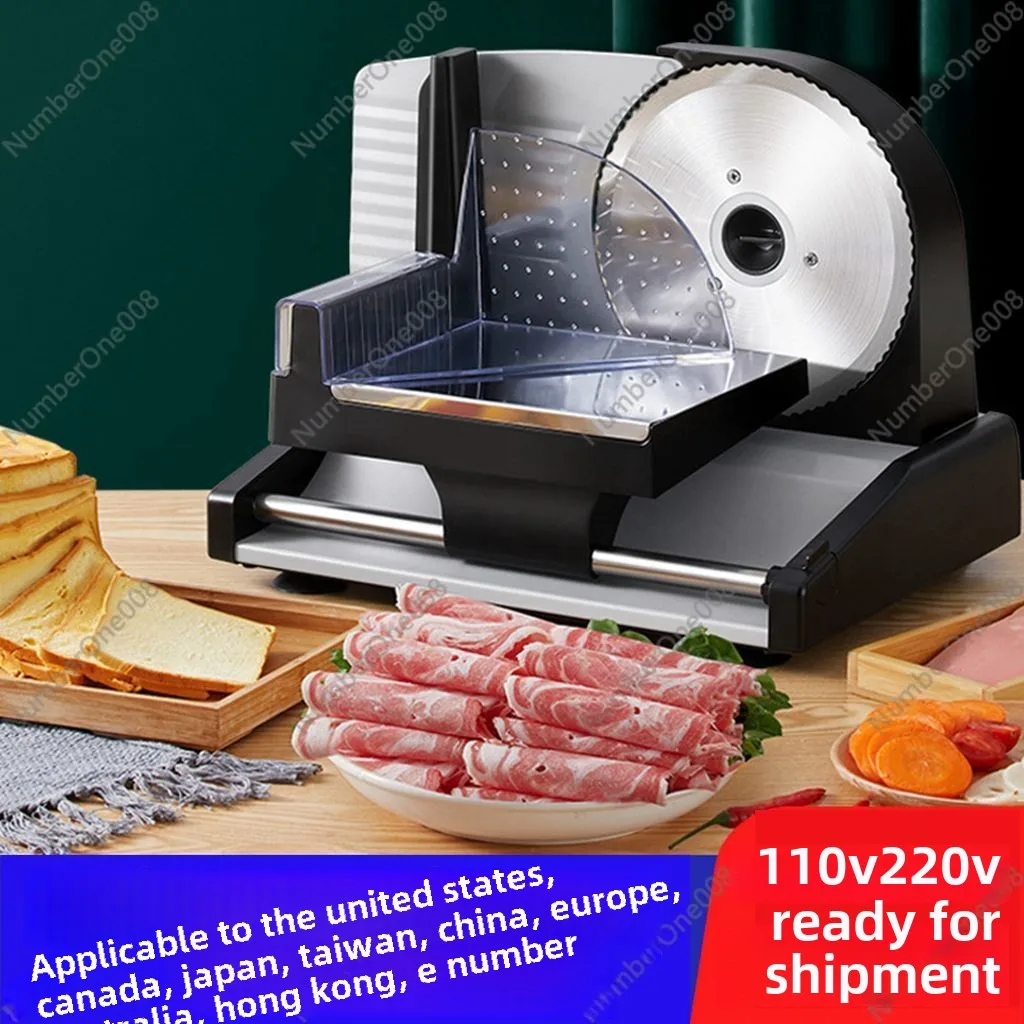 Cross-border 110V US Standard Meat Cutter, Automatic Household Slicer, Mutton Roll Bread Slicer, Vegetable Slicer