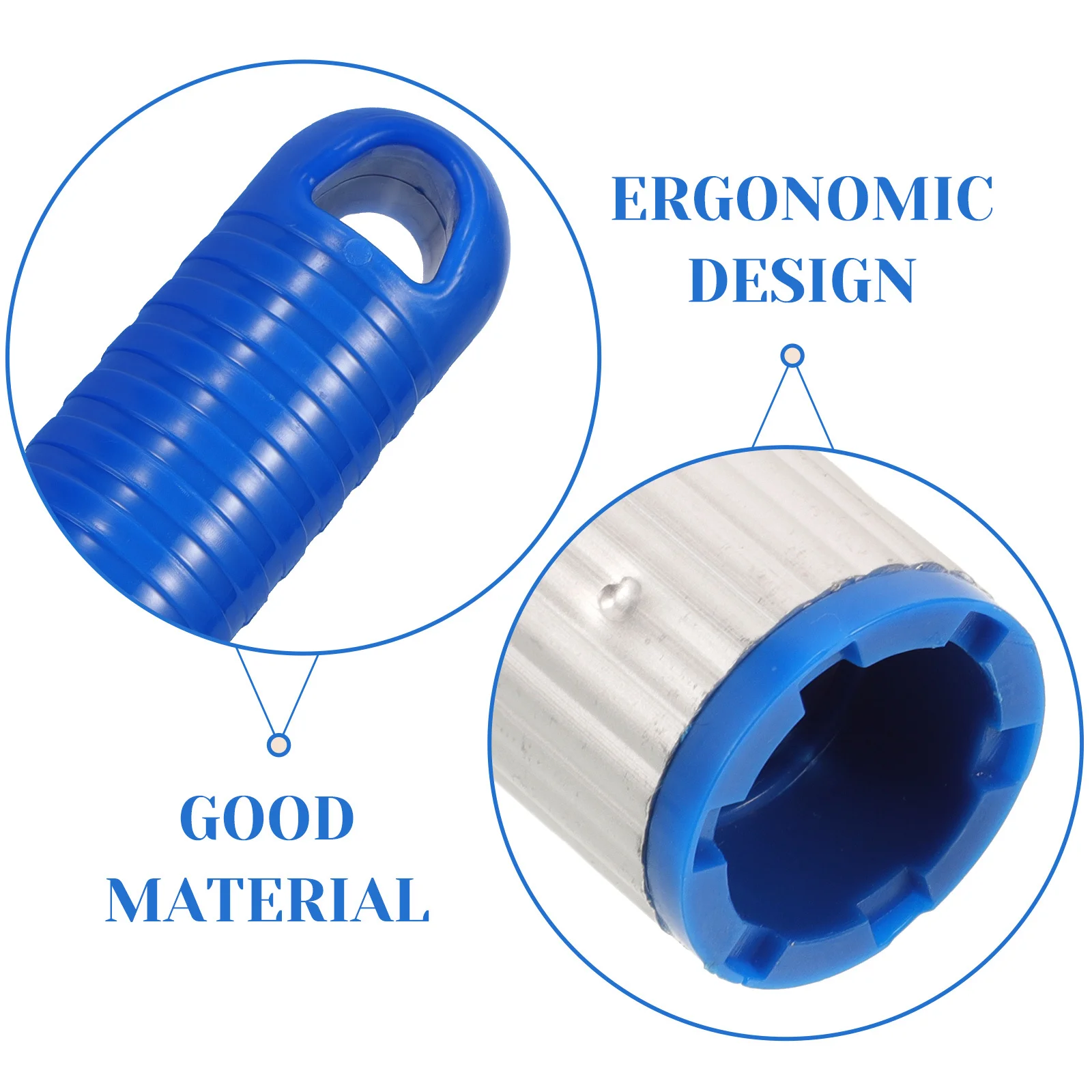 

1Set Pool Skimmer Net Pole Reinforced PP Material Plastic Wrapped End Lightweight Ergonomic Design Extendable Telescopic Rod