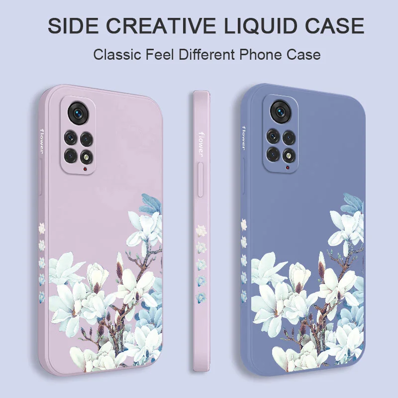 Magnolia Flower Phone Case For Xiaomi Redmi Note 14 13 12 12S 11 11S 11T 10 10A 10T 10S 9T Pro Plus 10C 9A 9C 9T 4G 5G Cover