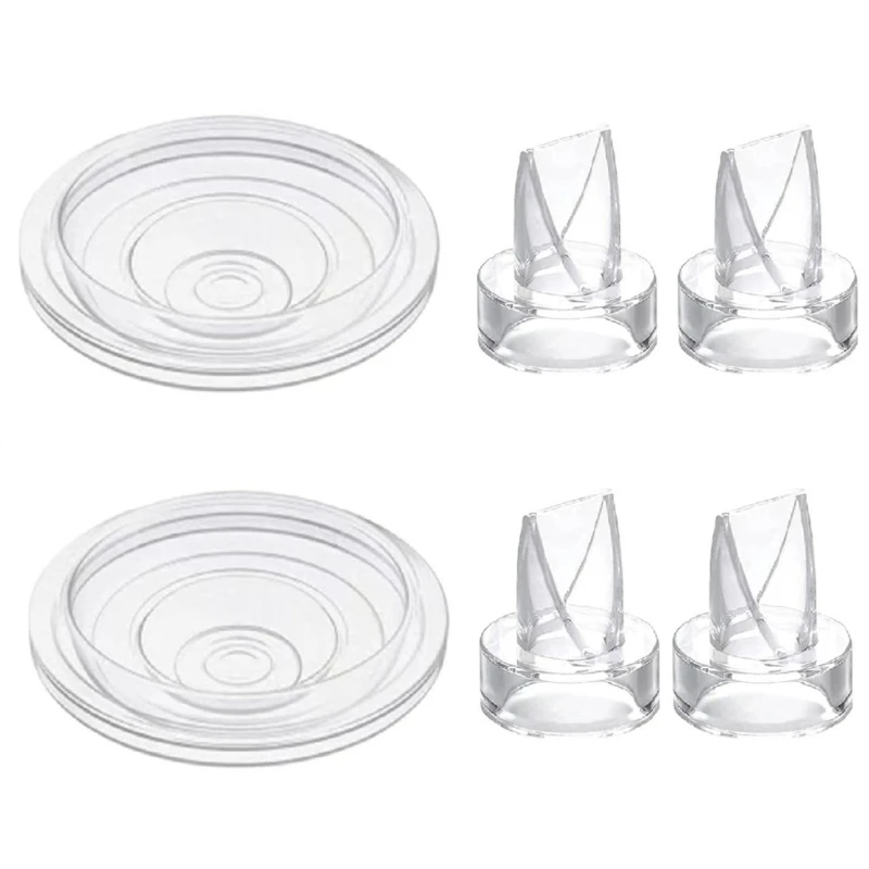 6pcs Silicone Diaphragm & Duck Mouth Set Rubber Duckbill Valves & Silicone Diaphragm set Replacement for Breast