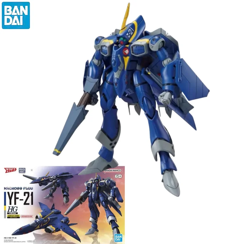 

Bandai Original Anime The Super Dimension Fortress Macross Hg Yf-21 Action Figure Assembly Model Anime Model Toy Gift