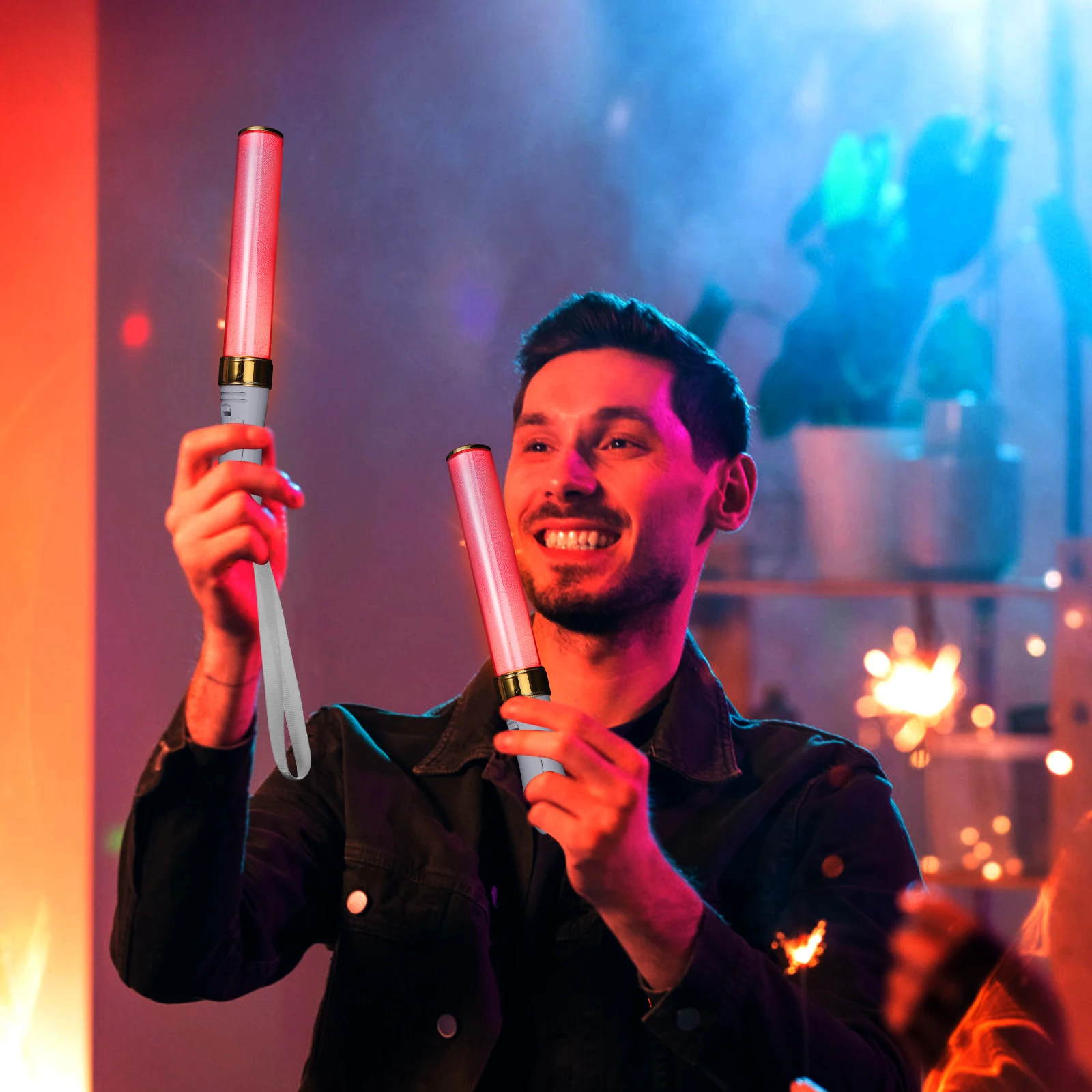 

24 Color LED Light Sticks Fluorescent Fans Concert Glow Golden Reusable Decor Practical Party Atmosphere Stick