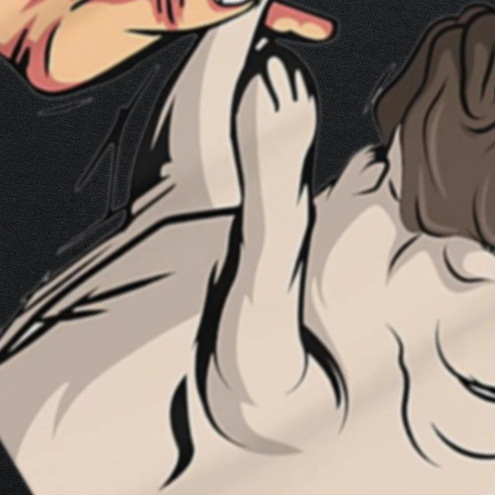 Pug Love Lustiges Hundeliebhaber-Grafik-T-Shirt für Männer und Frauen, modisches, lässiges T-Shirt aus 100 % Baumwolle, lockeres, übergroßes T-Shirt – Detail 4