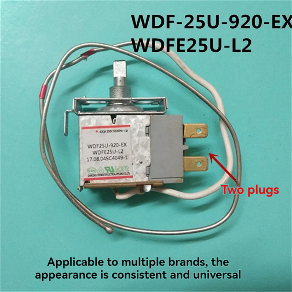 

1pc 2-plug Thermostat Freezer Replacement Parts for Homa TCL WDF-25U-920-EX WDFE25U-L2 Refrigerator Compatible with Same Shape