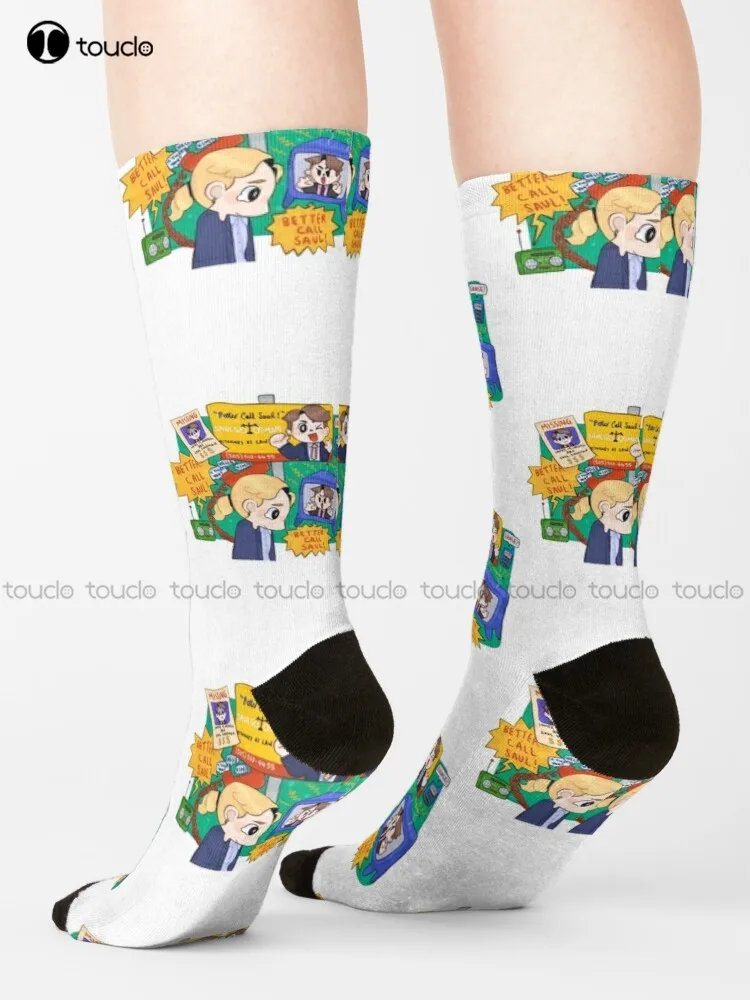 Better Call Saul Cartoon Socks Softball Socks 360° Digital Print Christmas New Year Gift Creative Funny Socks Halloween New Art