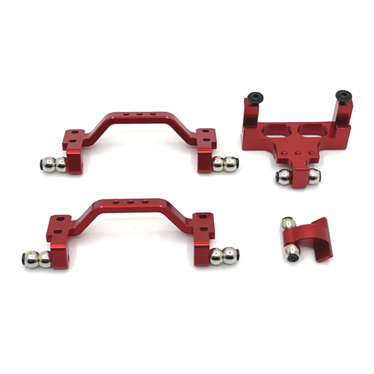 Il nuovo kit sedile fisso servo per sedile asta anteriore e posteriore per aggiornamento auto RC per parti di aggiornamento per auto RC 1/16 C64 Rosso